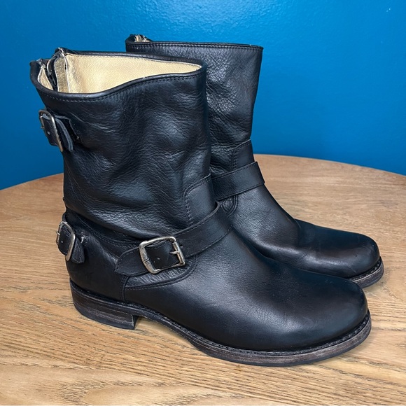 Veronica Back Zip Frye Motorcycle Boots Womens Frye Veronica Back